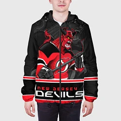Куртка с капюшоном мужская New Jersey Devils, цвет: 3D-черный — фото 2