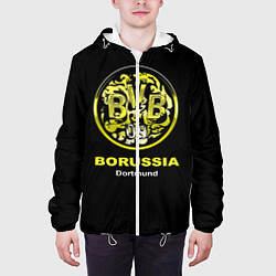 Куртка с капюшоном мужская Borussia Dortmund, цвет: 3D-белый — фото 2