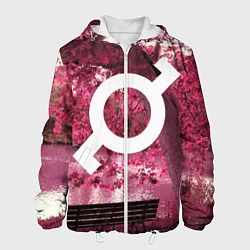 Куртка с капюшоном мужская 30 STM: Pink Glyph, цвет: 3D-белый