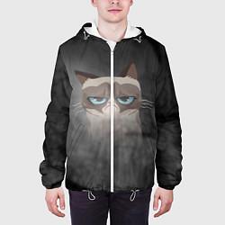 Куртка с капюшоном мужская Grumpy Cat, цвет: 3D-белый — фото 2