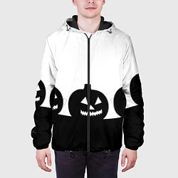 Куртка с капюшоном мужская Хэллоуин, цвет: 3D-черный — фото 2