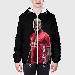 Куртка с капюшоном мужская Погба: Манчестер Юнайтед, цвет: 3D-белый — фото 2