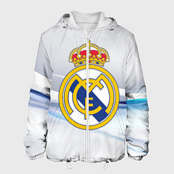 Куртка с капюшоном мужская Реал Мадрид, цвет: 3D-белый