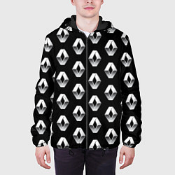 Куртка с капюшоном мужская Renault Pattern, цвет: 3D-черный — фото 2
