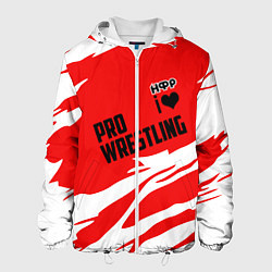 Куртка с капюшоном мужская НФР: Pro Wrestling, цвет: 3D-белый