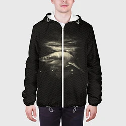 Куртка с капюшоном мужская Cosmic Shark, цвет: 3D-белый — фото 2