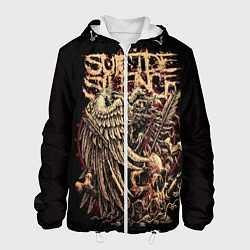 Куртка с капюшоном мужская Suicide Silence, цвет: 3D-белый