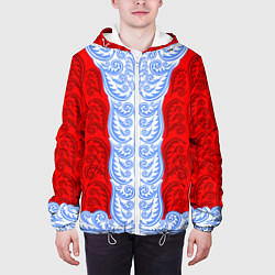 Куртка с капюшоном мужская Облачение Деда Мороза, цвет: 3D-белый — фото 2