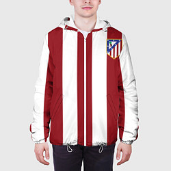 Куртка с капюшоном мужская Атлетико Мадрид, цвет: 3D-белый — фото 2