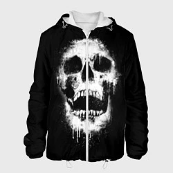 Куртка с капюшоном мужская Evil Skull, цвет: 3D-белый