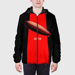 Куртка с капюшоном мужская Led Zeppelin: Red line, цвет: 3D-черный — фото 2