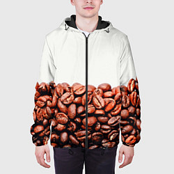 Куртка с капюшоном мужская Coffee, цвет: 3D-черный — фото 2