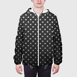 Куртка с капюшоном мужская Black Milk: Stars Black, цвет: 3D-белый — фото 2