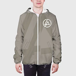 Куртка с капюшоном мужская Linkin Park: Grey style, цвет: 3D-белый — фото 2