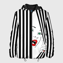 Куртка с капюшоном мужская Pop art girl, цвет: 3D-черный