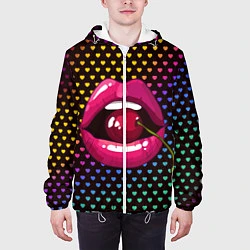 Куртка с капюшоном мужская Pop art, цвет: 3D-белый — фото 2