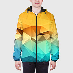 Куртка с капюшоном мужская Битва геометрий, цвет: 3D-черный — фото 2