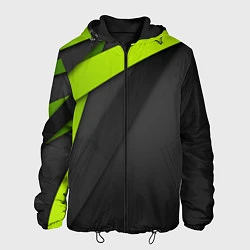 Куртка с капюшоном мужская Спортивная геометрия 6, цвет: 3D-черный