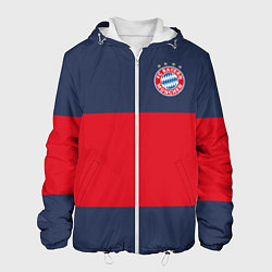 Куртка с капюшоном мужская Bayern Munchen - Red-Blue FCB 2022 NEW, цвет: 3D-белый