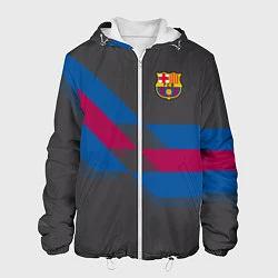 Куртка с капюшоном мужская Barcelona FC: Dark style, цвет: 3D-белый