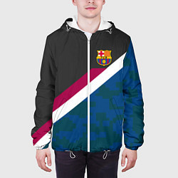 Куртка с капюшоном мужская FC Barcelona: Sport Camo, цвет: 3D-белый — фото 2