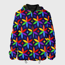 Куртка с капюшоном мужская Holi Flowers, цвет: 3D-черный