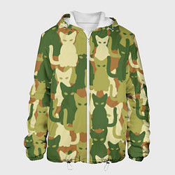 Мужская куртка Камуфляж- зелёные кошки