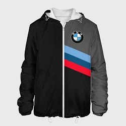 Куртка с капюшоном мужская BMW БМВ, цвет: 3D-белый