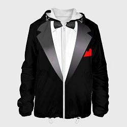 Куртка с капюшоном мужская Смокинг мистера, цвет: 3D-белый