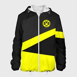 Куртка с капюшоном мужская FC Borussia: Sport Geometry, цвет: 3D-белый