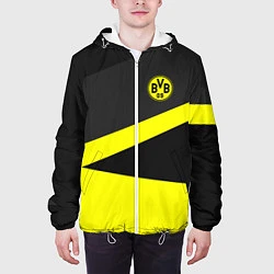 Куртка с капюшоном мужская FC Borussia: Sport Geometry, цвет: 3D-белый — фото 2