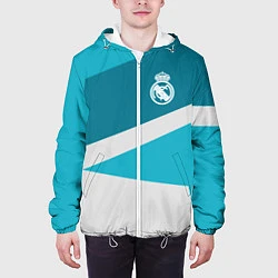 Куртка с капюшоном мужская FC Real Madrid: Sport Geometry, цвет: 3D-белый — фото 2