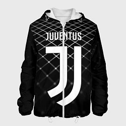 Куртка с капюшоном мужская FC Juventus: Black Lines, цвет: 3D-белый