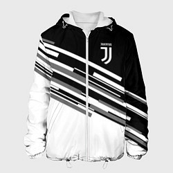 Куртка с капюшоном мужская FC Juventus: B&W Line, цвет: 3D-белый