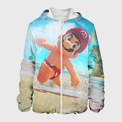 Куртка с капюшоном мужская Super Mario Summer Odyssey, цвет: 3D-белый