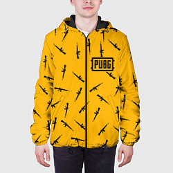 Куртка с капюшоном мужская PUBG: Yellow Weapon, цвет: 3D-черный — фото 2