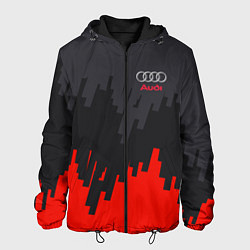 Куртка с капюшоном мужская Audi: Tricolor, цвет: 3D-черный