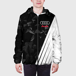 Куртка с капюшоном мужская Audi: Black Poly, цвет: 3D-черный — фото 2