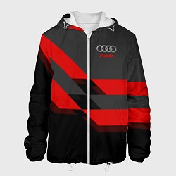 Куртка с капюшоном мужская Audi G&R, цвет: 3D-белый