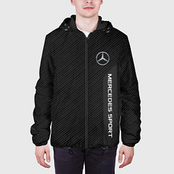 Куртка с капюшоном мужская Mercedes AMG: Sport Line цвета 3D-черный — фото 2