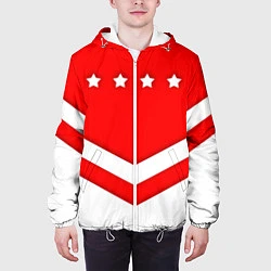Куртка с капюшоном мужская Звезды Спартака, цвет: 3D-белый — фото 2