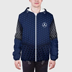 Куртка с капюшоном мужская Mercedes: Sport Motors, цвет: 3D-белый — фото 2