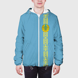 Куртка с капюшоном мужская I Love Kazakhstan, цвет: 3D-белый — фото 2