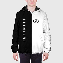 Куртка с капюшоном мужская Infiniti: Black & White, цвет: 3D-черный — фото 2