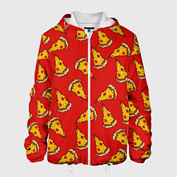 Куртка с капюшоном мужская Острая пицца, цвет: 3D-белый