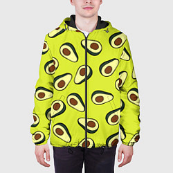 Куртка с капюшоном мужская Стиль авокадо, цвет: 3D-черный — фото 2