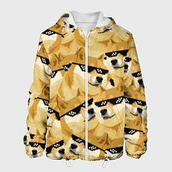 Куртка с капюшоном мужская Doge: Deal with it, цвет: 3D-белый