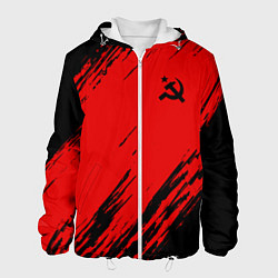 Куртка с капюшоном мужская USSR: Red Patriot, цвет: 3D-белый
