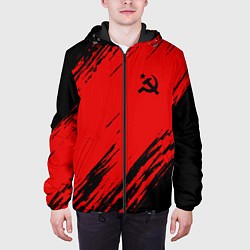 Куртка с капюшоном мужская USSR: Red Patriot, цвет: 3D-черный — фото 2