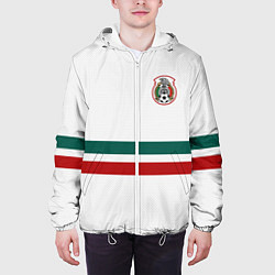 Куртка с капюшоном мужская Сборная Мексики: Гостевая ЧМ-2018, цвет: 3D-белый — фото 2